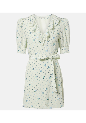 Alessandra Rich Floral silk minidress