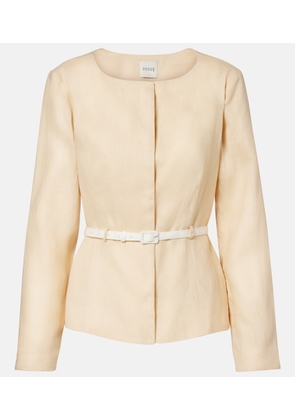 Posse Pamela belted linen jacket