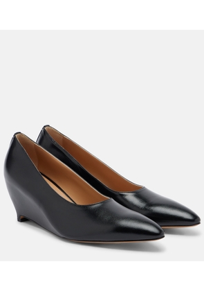 Maison Margiela Leather wedge pumps