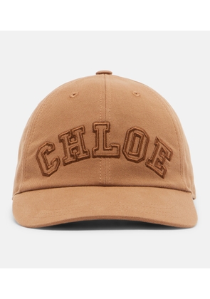 Chloe Chloe Signature canvas baseball cap