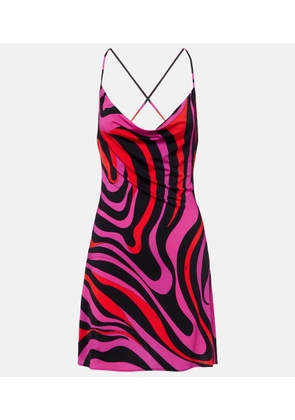 Pucci Marmo draped jersey minidress