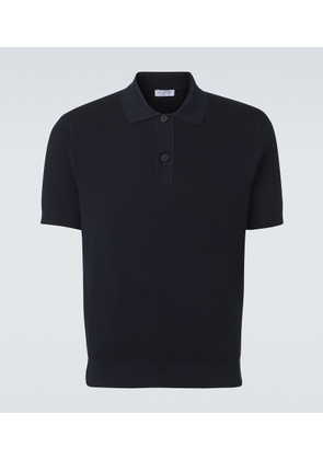 Sunspel Ribbed-knit cotton polo shirt
