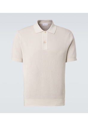 Sunspel Ribbed-knit cotton polo shirt