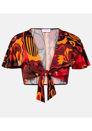 Pucci Kwango jersey satin crop top