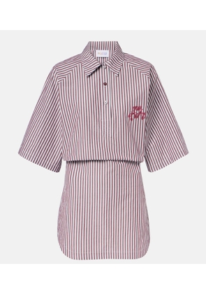 The Attico Striped cotton polo dress