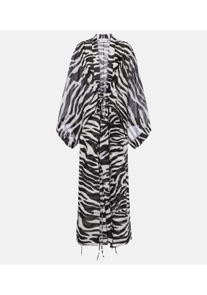 The Attico Zebra-print cotton muslin kaftan