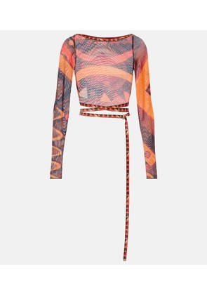 Pucci Vivara tulle crop top