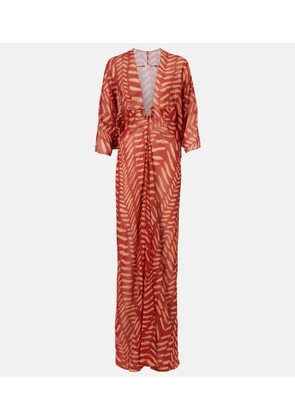 Johanna Ortiz Printed georgette maxi dress