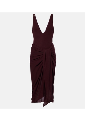 The Attico Draped midi dress
