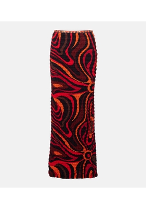 Pucci Occhi smocked maxi skirt