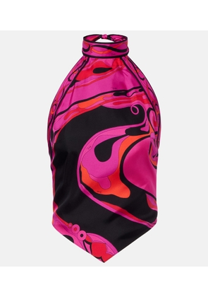Pucci Iride silk twill top