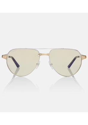 Cartier Eyewear Collection Santos de Cartier aviator sunglasses