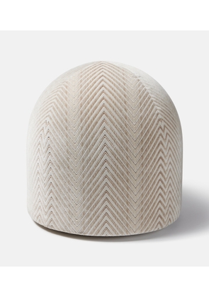 Missoni Ziggy velvet outdoor stool