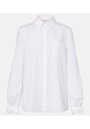 Valentino Bow-detail cotton poplin shirt