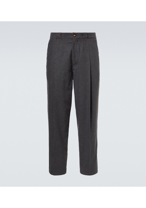 Brunello Cucinelli Wool, cotton and silk tapered pants