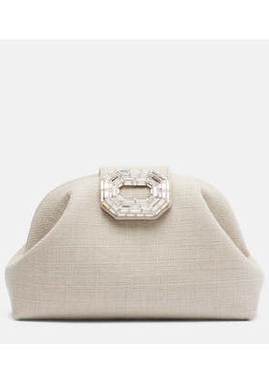 Amina Muaddi Camelia embellished clutch