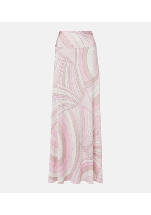 Pucci Iride satin jersey maxi skirt