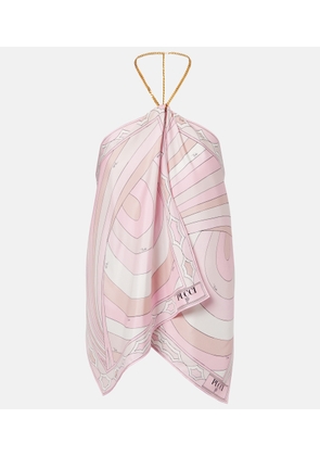 Pucci Iride halterneck silk twill top