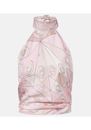 Pucci Occhi silk twill top