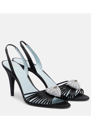 Valentino Garavani Cour Royal satin slingback sandals
