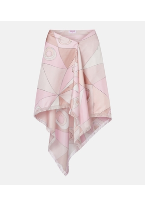 Pucci Occhi silk twill midi skirt