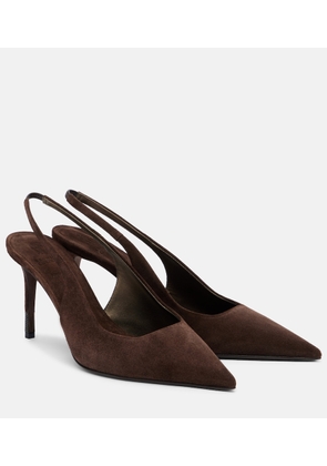 Brunello Cucinelli Monili suede slingback pumps