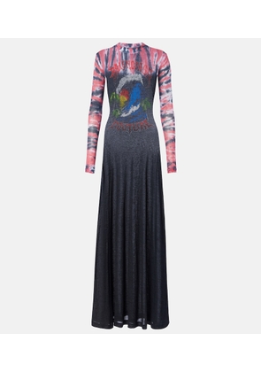 Balenciaga Printed tie-dye cotton-blend jersey maxi dress