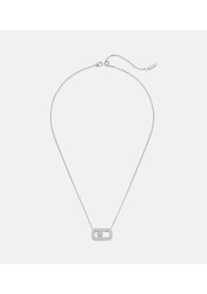 Messika So Move 18kt white gold chain necklace with diamonds