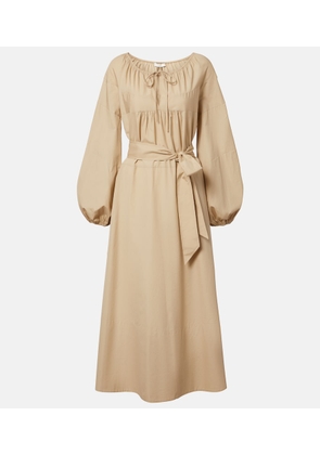 Vince Belted cotton poplin midi dress