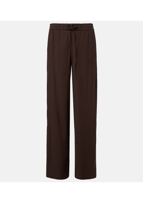 Vince Linen and rayon-blend wide-leg pants