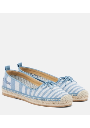 Chloe Isla striped canvas espadrilles