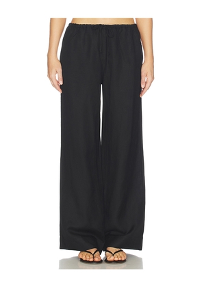 Lovers and Friends Lexa Linen Pant in Black. Size XS. Also in XXS, S, M, L, XL.