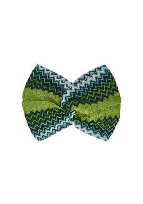 Missoni Headband in Green Multi in Green.
