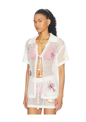 MINKPINK Soleia Crochet Top in White. Size XS. Also in S, M, L.