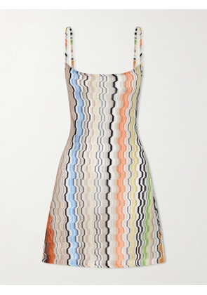 Missoni - Striped Metallic Crochet-knit Mini Dress - Multi - IT36,IT38,IT40,IT42,IT44,IT46,IT48