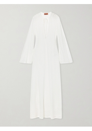 Missoni - Striped Metallic Crochet-knit Coverup - White - IT36,IT38,IT40,IT42,IT44,IT46,IT48