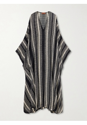 Missoni - Sequin-embellished Striped Metallic Coverup - Black - x small,small,medium,large