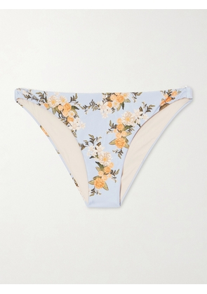 Agua by Agua Bendita - Promesa Valle Floral-print Bikini Briefs - Blue - x small,small,medium,large,x large