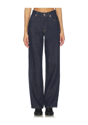 7 For All Mankind Stovepipe Straight Jeans in Navy. Size 26. Also in 23, 24, 28, 29, 34.