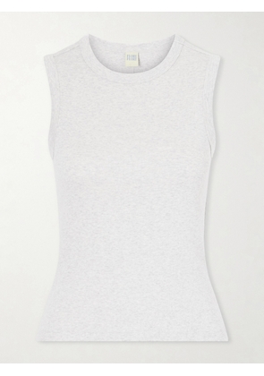 FLORE FLORE - Esmé Ribbed Organic Cotton-jersey Tank - Gray - x small,small,medium,large,x large