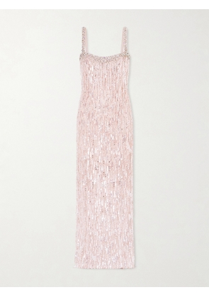 Jenny Packham - Fleur Crystal-embellished Sequined Tulle Gown - Pink - UK 6,UK 8,UK 10,UK 12,UK 14,UK 16
