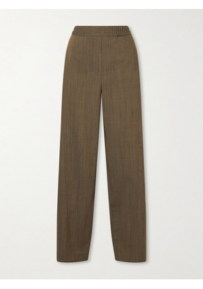 GANNI - Mélange Wool Tapered Pants - Green - EU 32,EU 34,EU 36,EU 38,EU 40