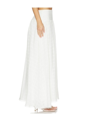 PEIXOTO Camila Maxi Skirt in White. Size S. Also in M, L, XL.