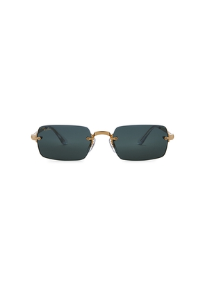Ray-Ban x A$ap Rocky RB3928 Rectangle Sunglasses in Metallic Gold.