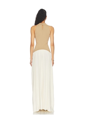 Solid & Striped The Isola Dress in Tan,White. Size XS. Also in S.