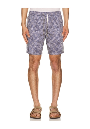 Rhythm Heritage Java Beach Short in Blue. Size 30. Also in 32, 33, 34, 36.