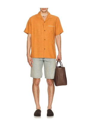 Rhythm Daytona Shirt in Brown. Size S. Also in M, L, XL/1X.