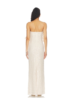 PatBO Lara Crochet Flower Maxi Dress in Beige. Size 0. Also in 2, 6, 12, 10.