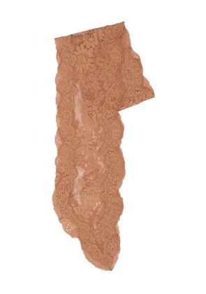 Zimmermann Lace Neck Scarf in Peach.