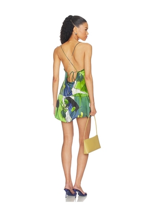 Yellow The Label x REVOLVE Odette Silk Dress - Axis in Green,Blue. Size XS. Also in M.